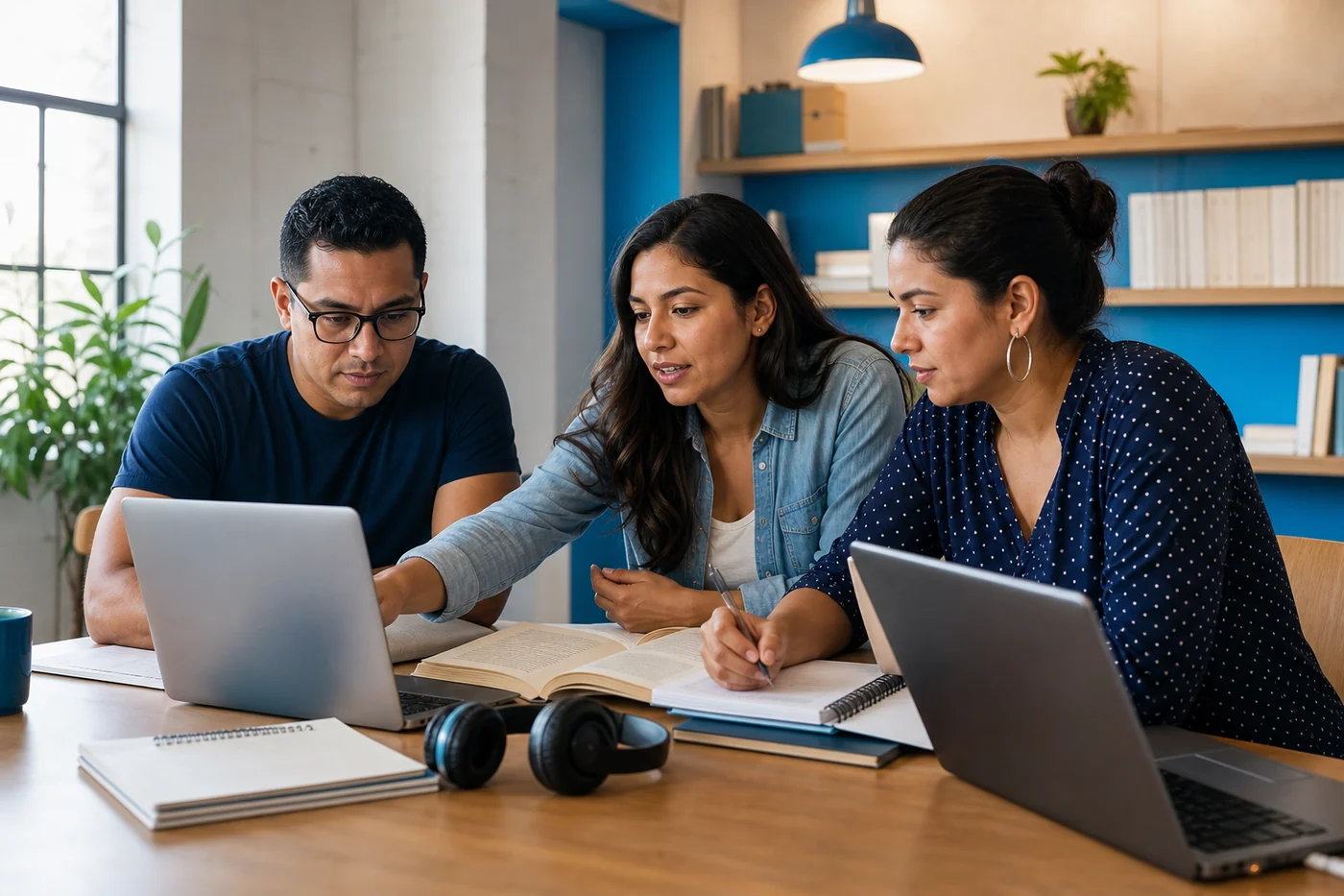 Personas aprendiendo de forma práctica con Spaikin